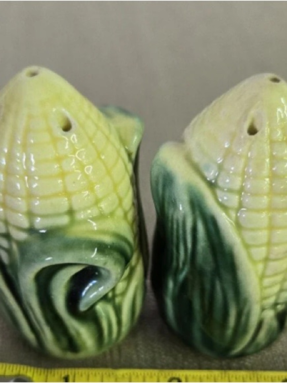 Ceramic Corn Salt & Pepper Shakers - Yellow and Green